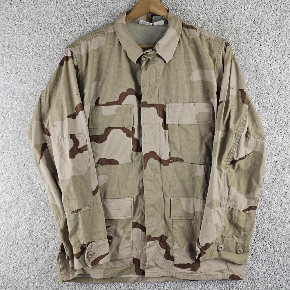 Vintage Propper Military Ultra Force BDU Shirt Jacket Desert Camo Sz Medium Long